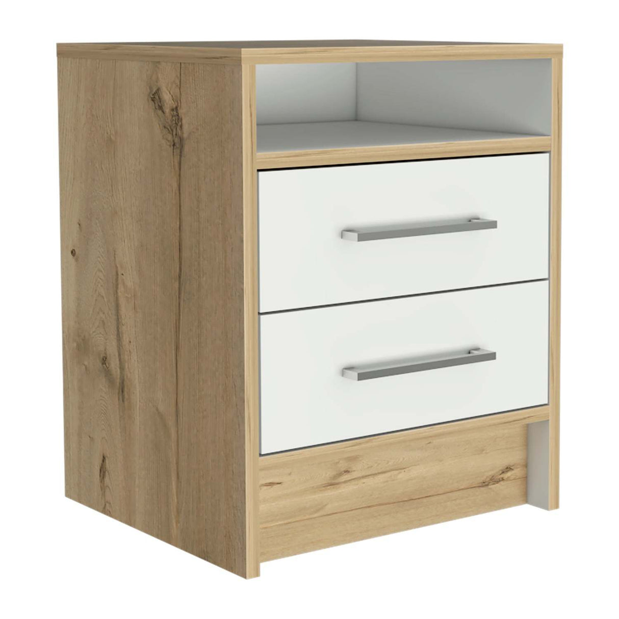 Mesa de Noche Eter Plus Duna 40x51cm con Dos Cajones y con Un Compartimiento - Mesas de Noche | Bylmo