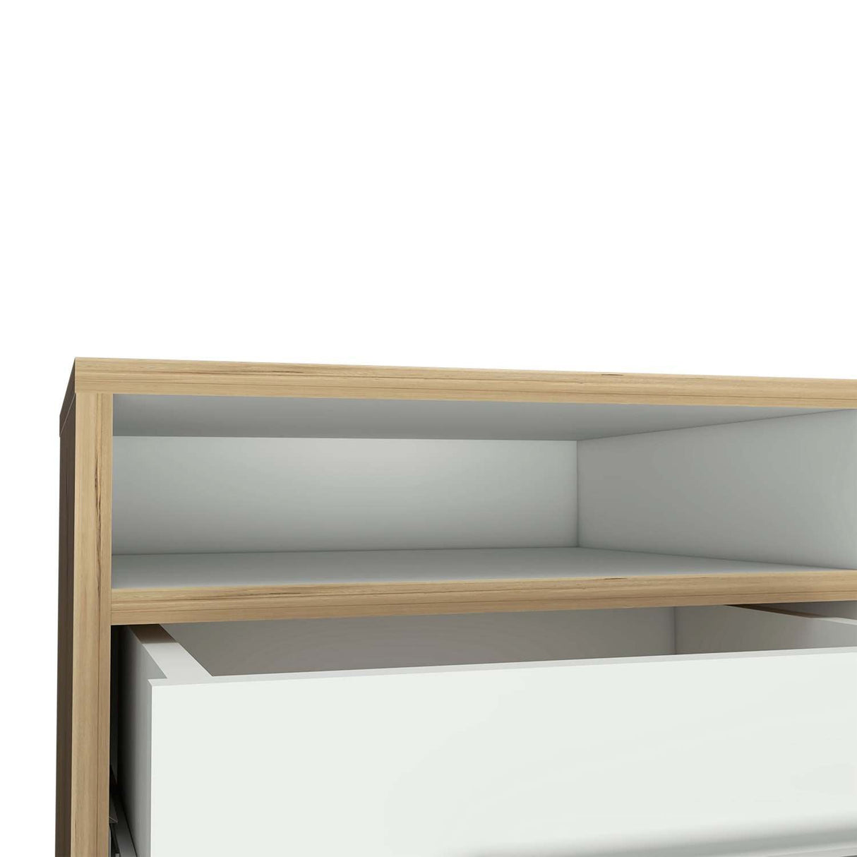 Mesa de Noche Eter Plus Duna 40x51cm con Dos Cajones y con Un Compartimiento - Mesas de Noche | Bylmo