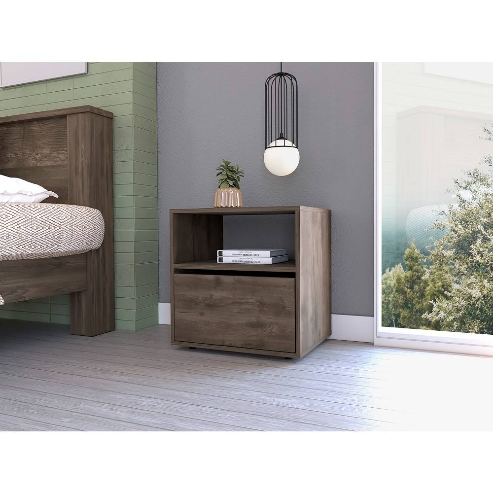 Mesa de Noche Galento Bellota 50 cm con Una Puerta - Mesas de Noche | Bylmo