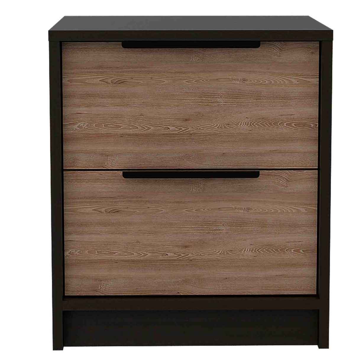 Mesa de Noche Kaia Wengue 41x48cm con Dos Cajones - Mesas de Noche | Bylmo