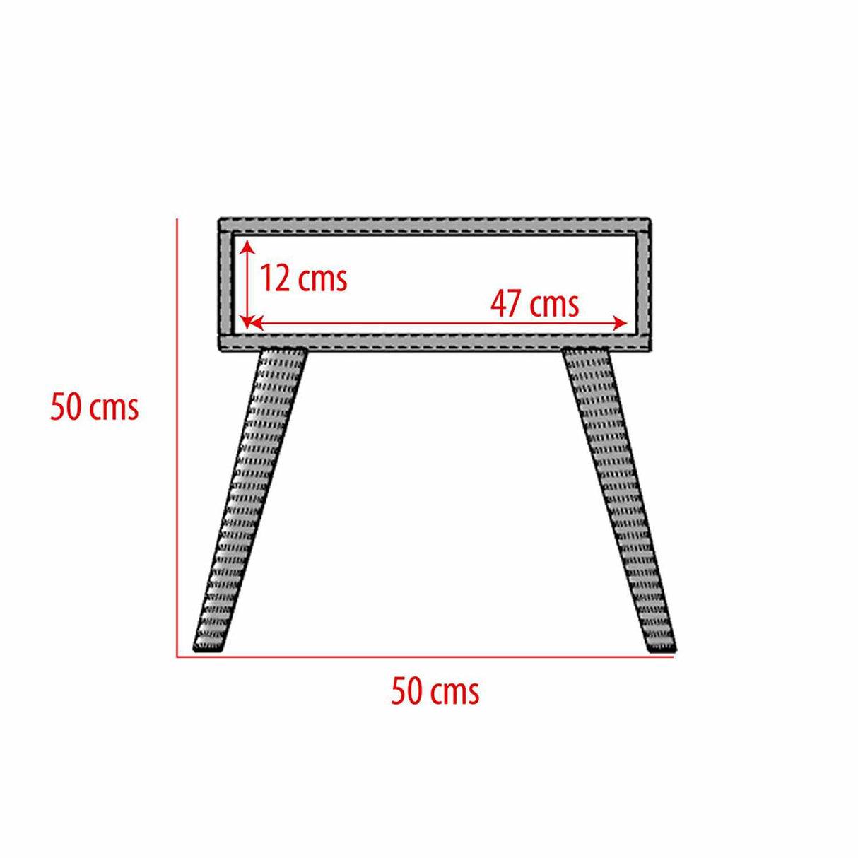 Mesa de Noche Metz Duna 50 cm con Compartimiento - Mesas de Noche | Bylmo