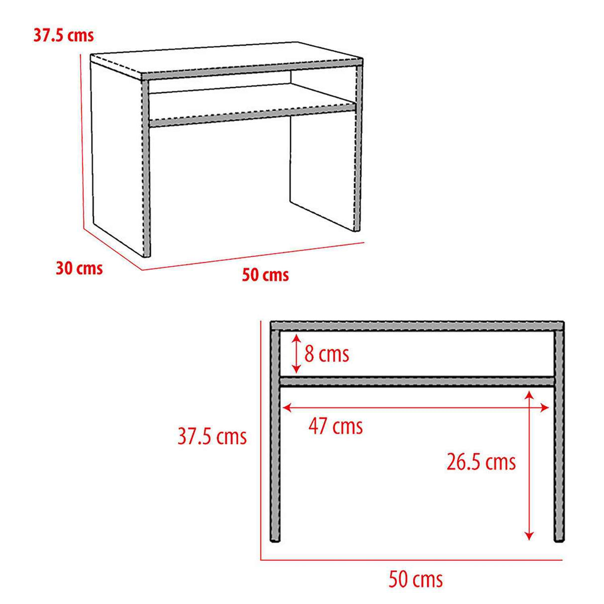 Mesa de Noche Tolosa Blanco 38 cm Minimalista - Mesas de Noche | Bylmo