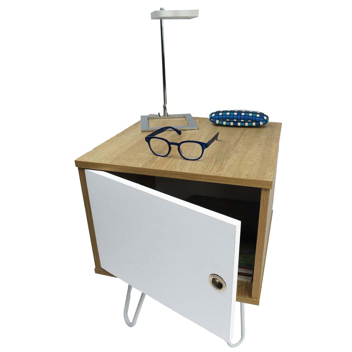 Mesa de Noche x 2 Paris Plus Duna 40 cm con Cajón - Mesas de Noche | Bylmo