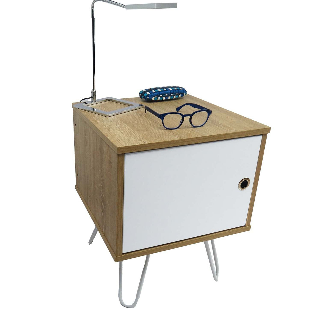 Mesa de Noche x 2 Paris Plus Duna 40 cm con Cajón - Mesas de Noche | Bylmo