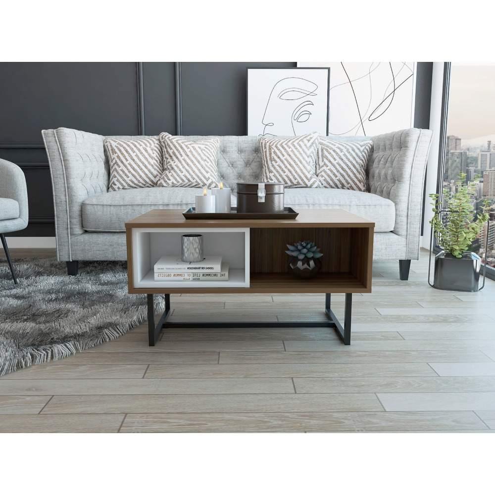 Mesa Pergamo Plus Gales y Blanco 79 cm Rectangular - Mesas | Bylmo