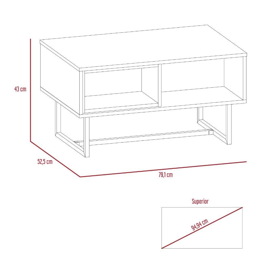 Mesa Pergamo Plus Gales y Blanco 79 cm Rectangular - Mesas | Bylmo