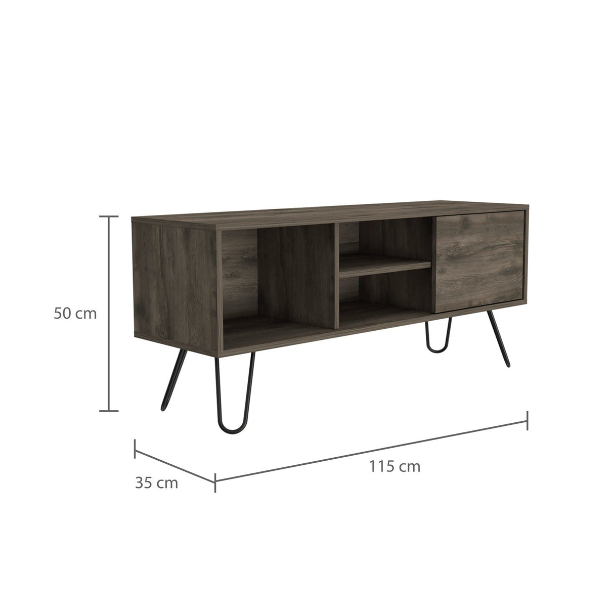 Mesa para TV Andorra Bellota 115 cm para TV Hasta 50 Pulgadas - Muebles de TV | Bylmo