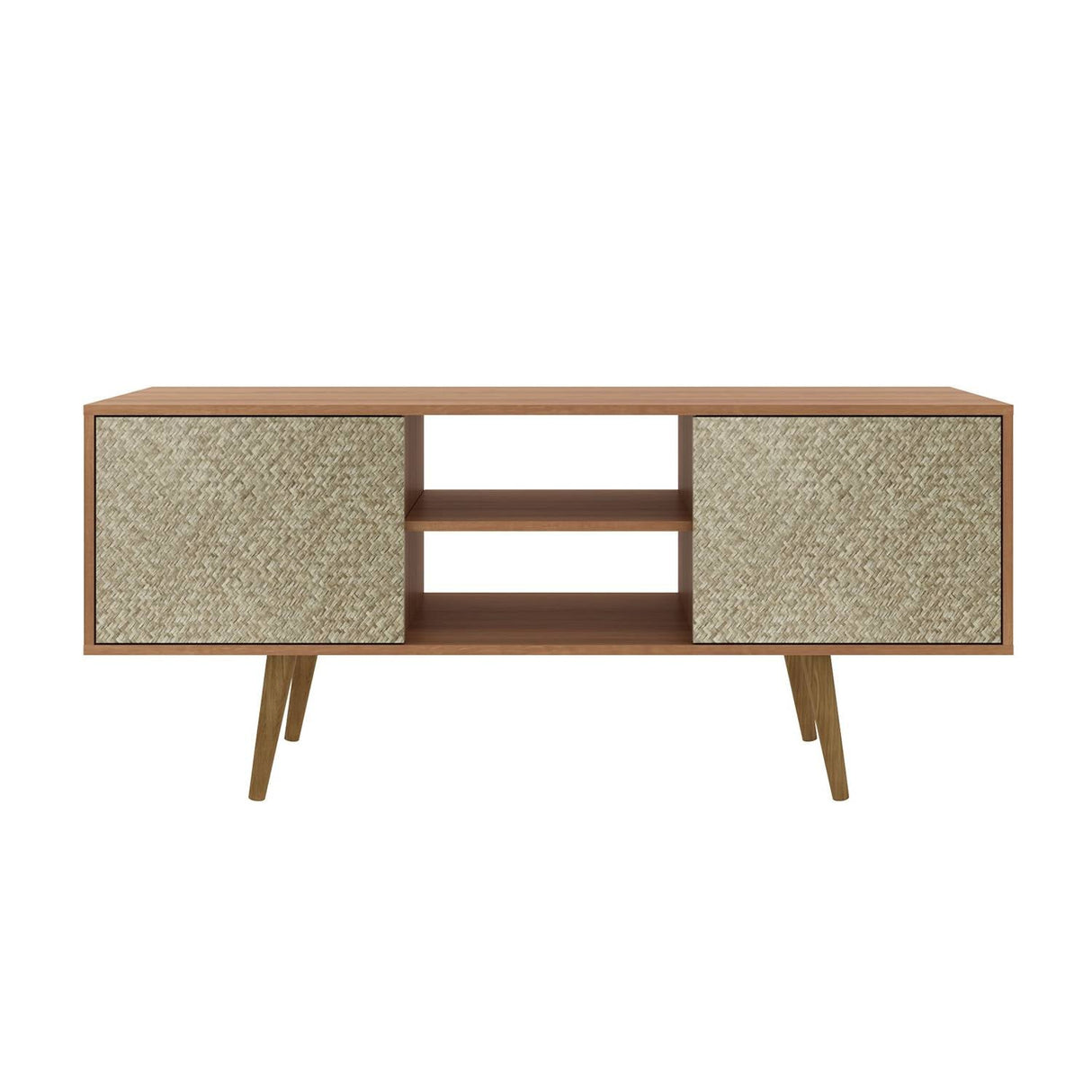 Rack Ecuador Almendra 136 cm con Dos Puertas - Muebles para TV | Bylmo