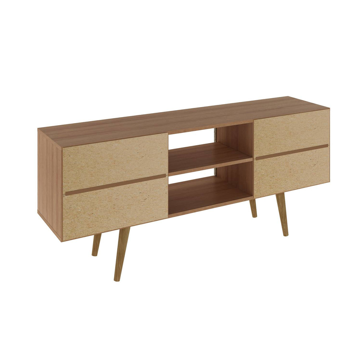 Rack Ecuador Almendra 136 cm con Dos Puertas - Muebles para TV | Bylmo