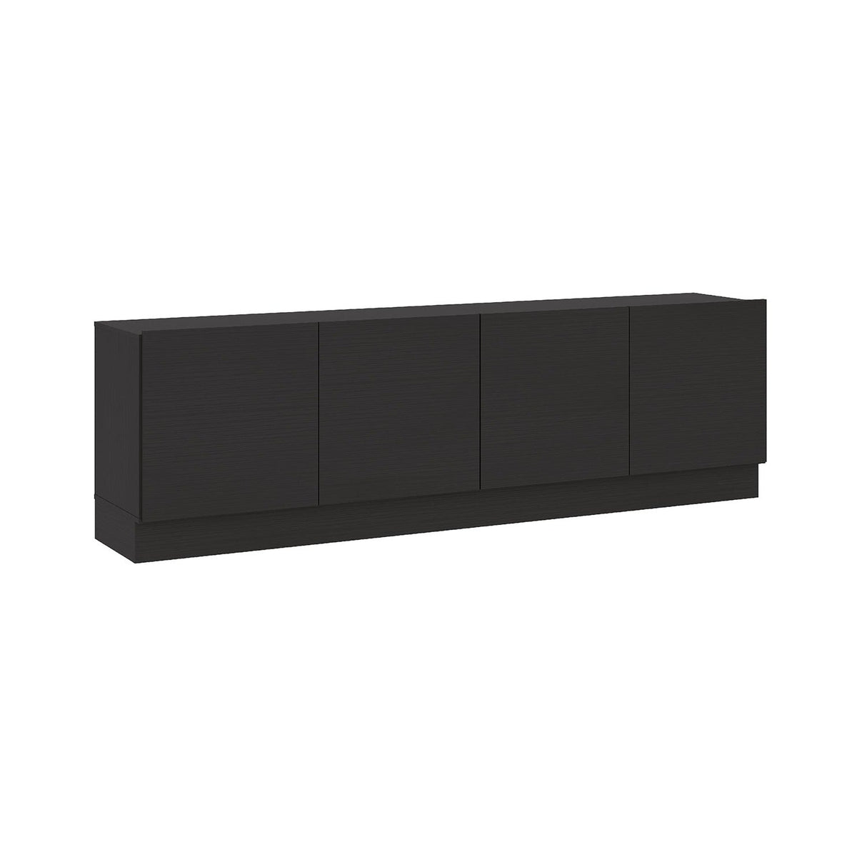 Mesa para TV Mind Negro 182x55cm Para TV Hasta 70 Pulgadas con Cuatro Cajones y con Ranuras para Cables - Muebles de TV | Bylmo