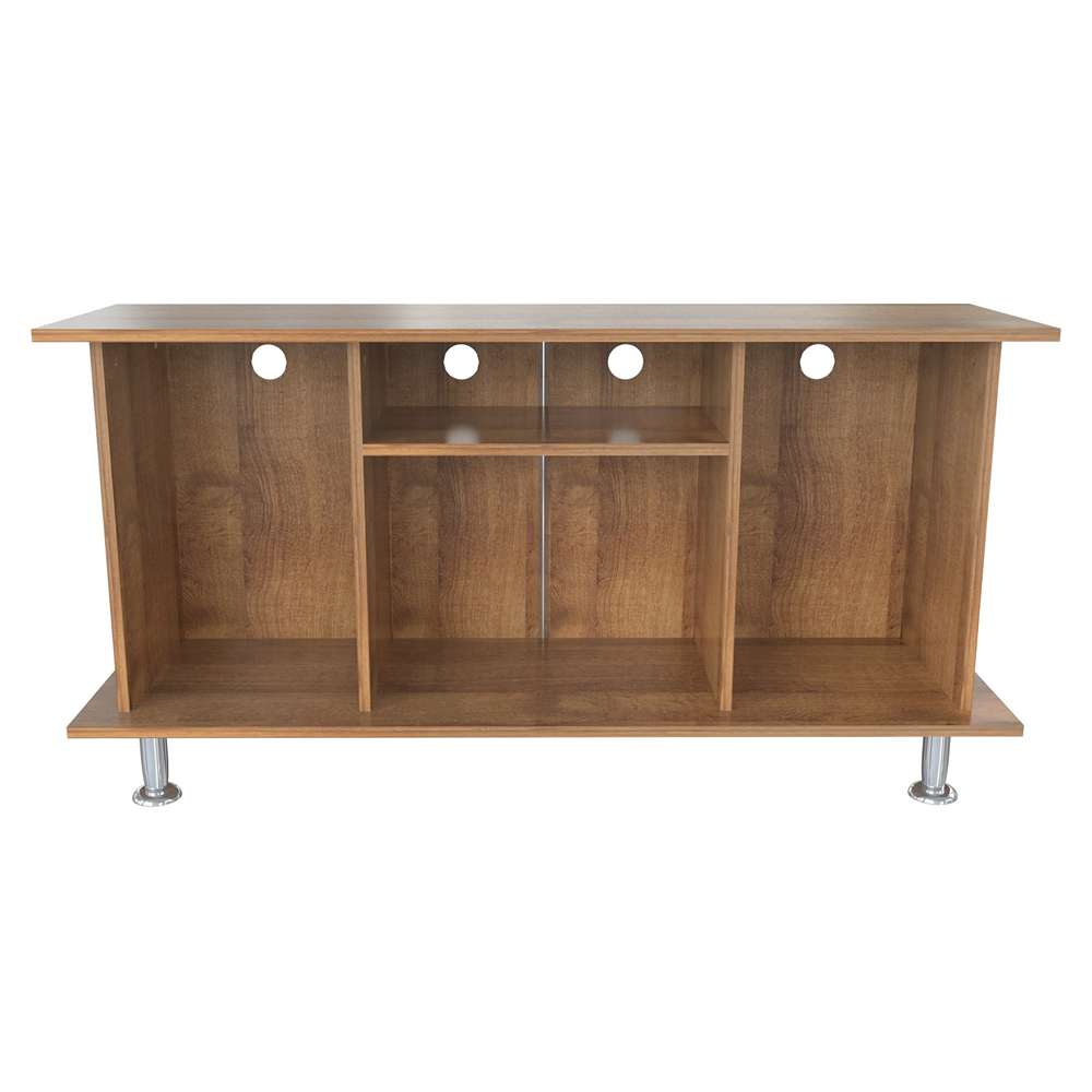 Mesa para TV Amaretto 120x120cm Para TV Hasta 42 Pulgadas sin Cajones con Ranuras para Cables y con Patas - Muebles de TV | Bylmo