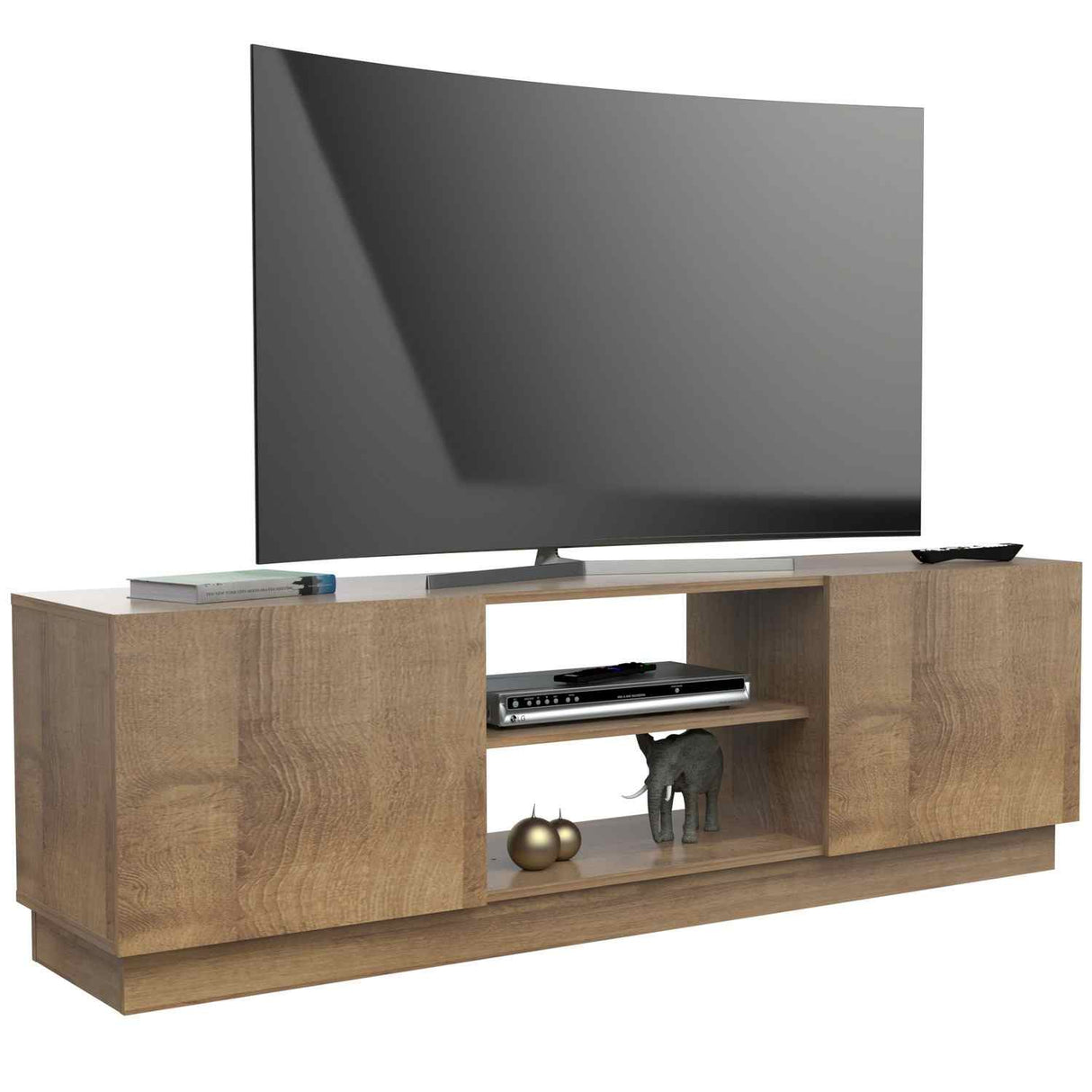 Mesa para TV Amaretto 160x50cm Para TV Hasta 65 Pulgadas sin Cajones - Muebles de TV | Bylmo
