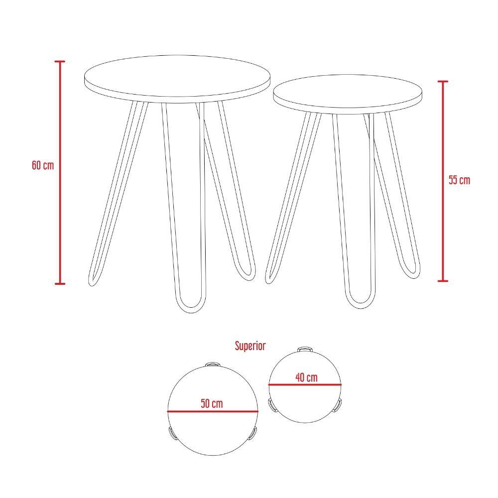 Set x2 Mesas Mamba Caramelo 50 cm - Mesas | Bylmo