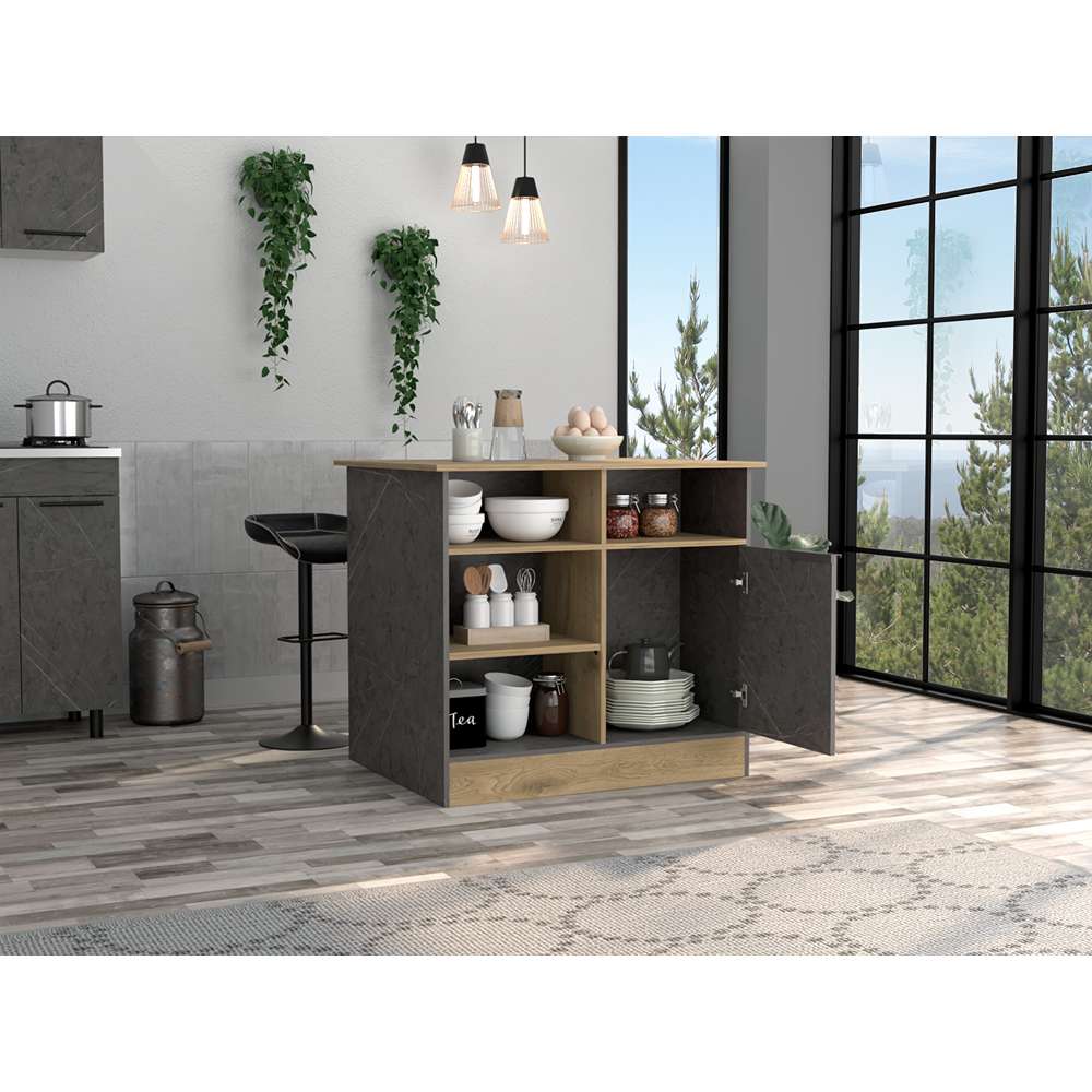 Isla de Cocina Imantra Onix y Macadamia 100 cm - Cocinas | Bylmo