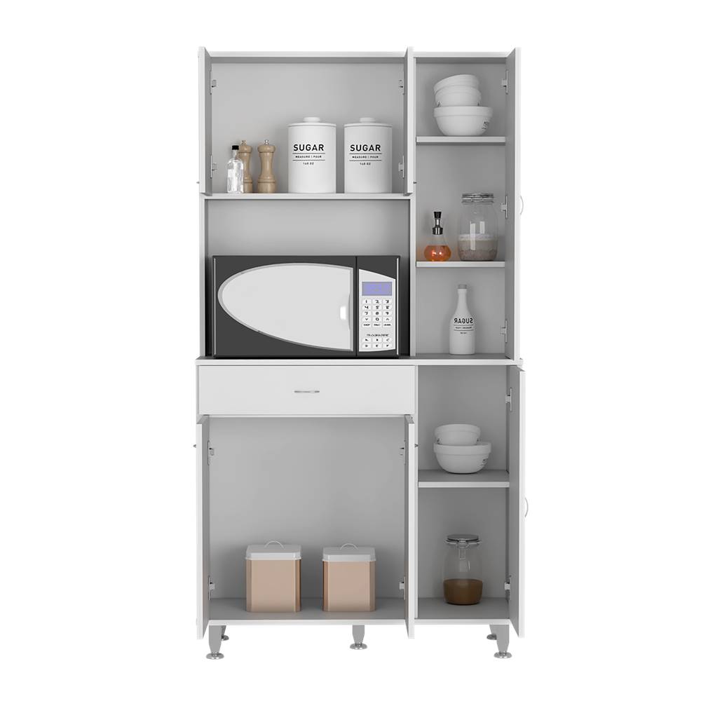 Alacena Della Plus Blanco 90x169cm con Un Entrepaño y con Seis Puertas - Muebles Organizadores | Bylmo