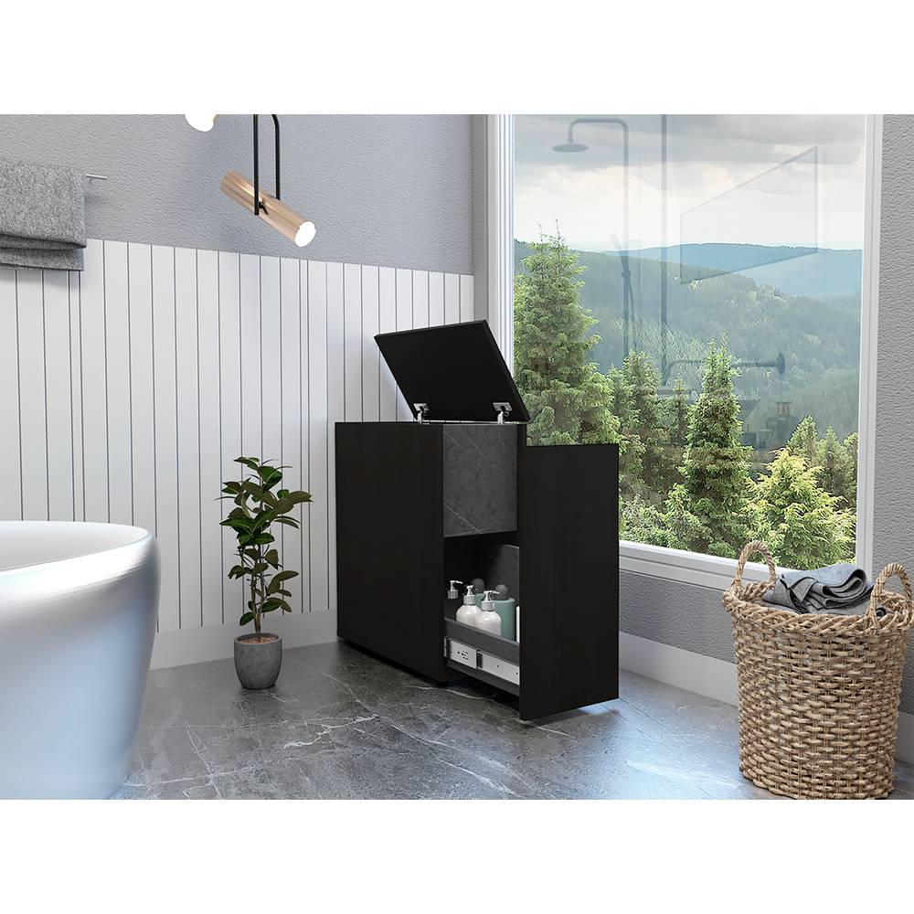 Mueble Auxiliar Allegra Wengue y Onix 26 cm con Una Puerta - Gabinetes | Bylmo