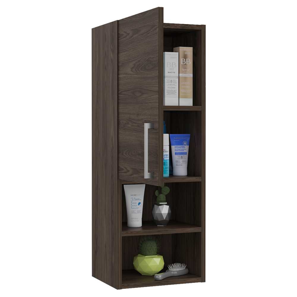 Gabinete de Baño Barcelona Coñac 30x81.5cm Rectangular sin Espejo y con Dos Entrepaños - Gabinetes | Bylmo