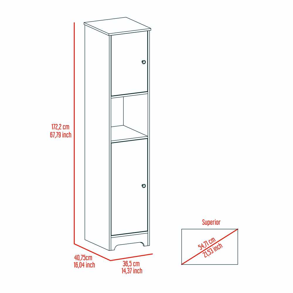 Mueble Auxiliar para Baño Ibis Duna 36.5x172.2cm sin Cajones y sin Entrepaños - Gabinetes | Bylmo