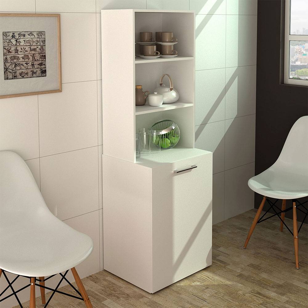 Mueble Auxiliar Boston Blanco 136 cm Transformable - Muebles Organizadores | Bylmo