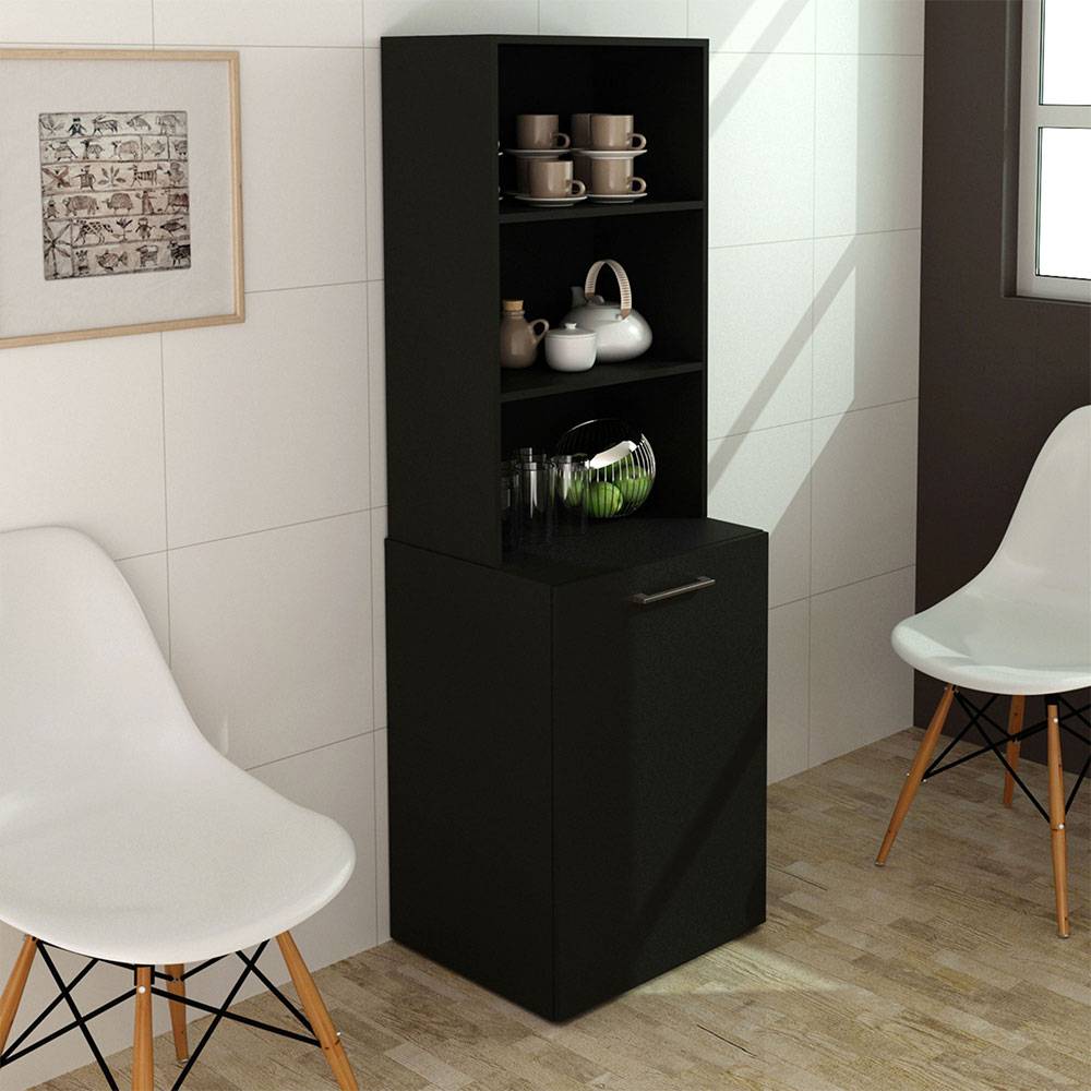 Mueble Auxiliar Boston Negro 136 cm Transformable - Muebles Organizadores | Bylmo