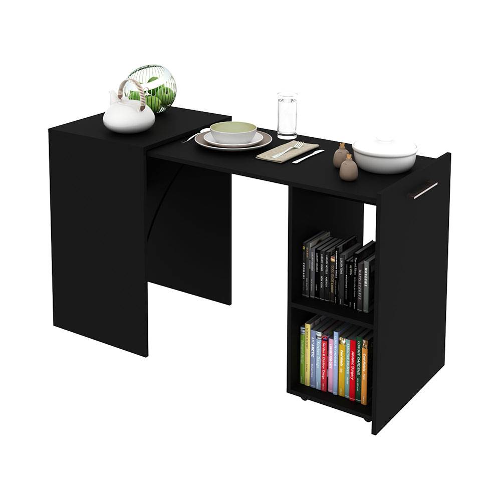 Mueble Auxiliar Budapest Negro 131 cm Transformable - Muebles Organizadores | Bylmo