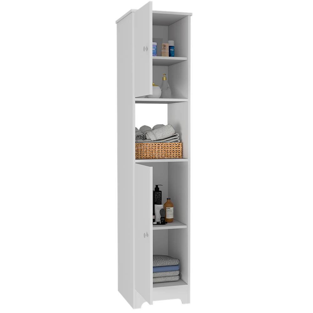 Mueble Auxiliar para Baño Ibis Blanco 36.5x172.6cm sin Cajones y con Dos Entrepaños - Gabinetes | Bylmo