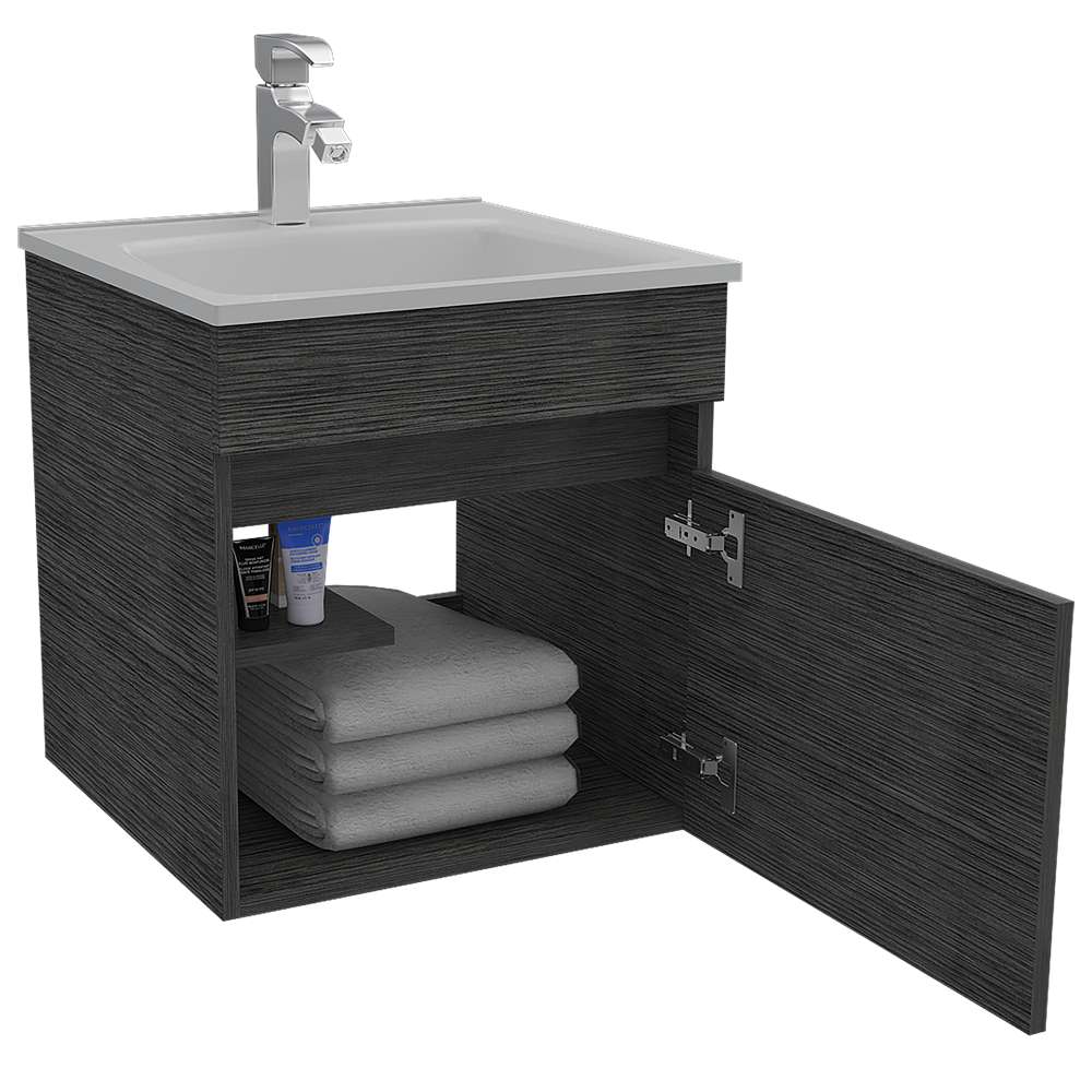 Mueble Primavera Roble Gris 45 cm con Una Puerta - Gabinetes | Bylmo