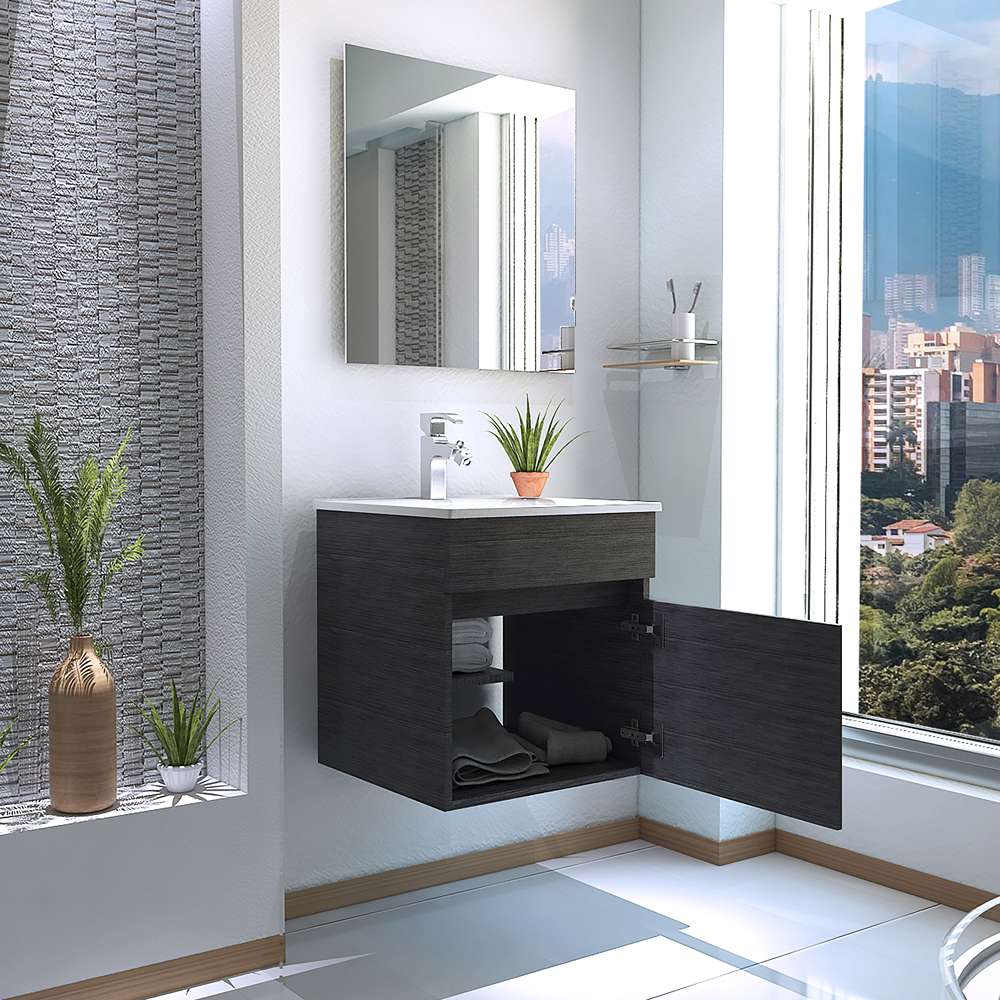 Mueble Primavera Roble Gris 45 cm con Una Puerta - Gabinetes | Bylmo