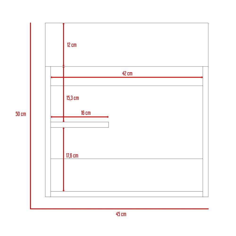 Mueble Primavera Roble Gris 45 cm con Una Puerta - Gabinetes | Bylmo