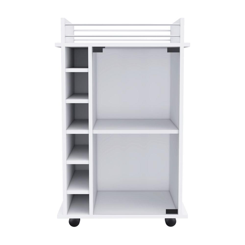 Bar Dukat Plus Blanco 55x89cm sin Cajones y con Seis Portabotellas - Bares | Bylmo