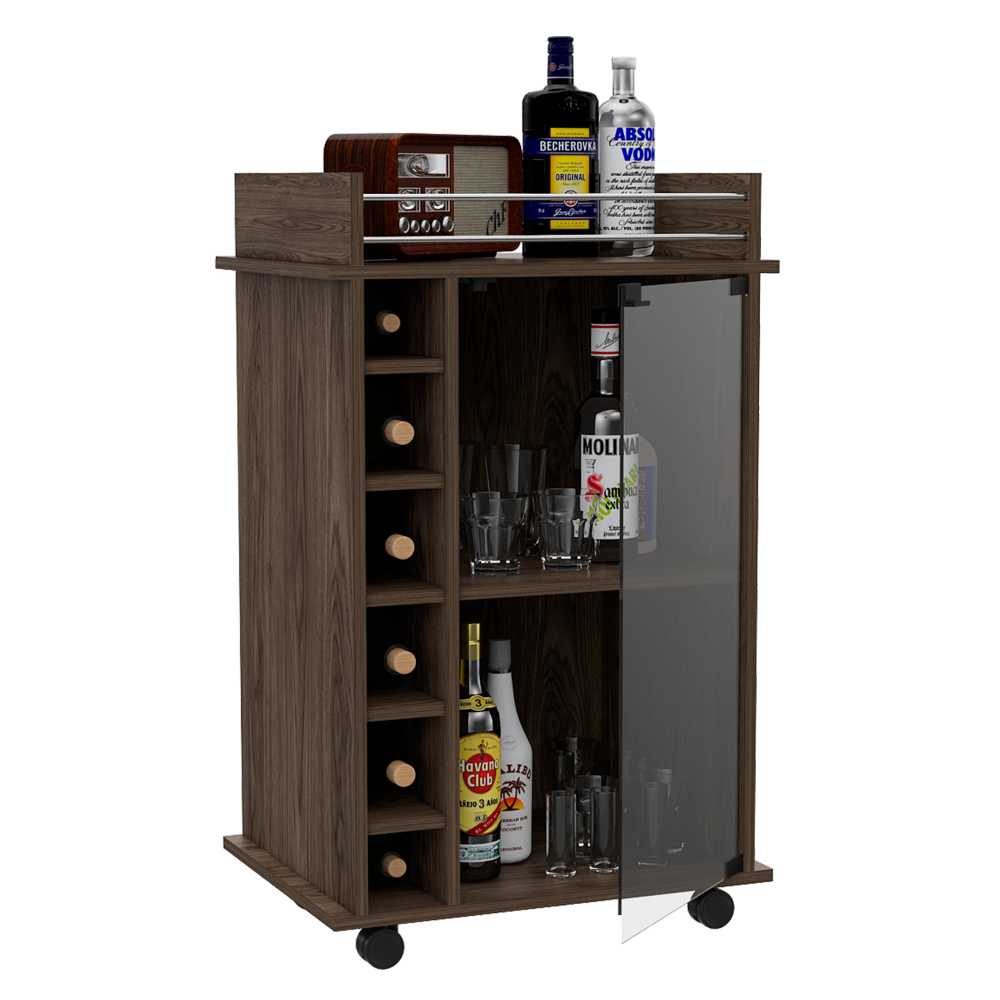 Bar Dukat Coñac 55x89cm sin Cajones y con Seis Portabotellas - Bares | Bylmo
