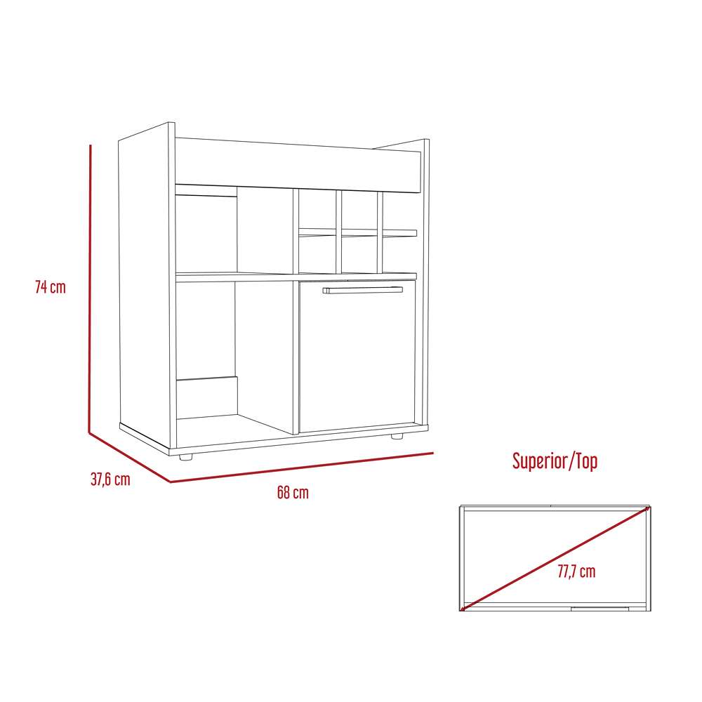 Bar Lyon Coñac 68 cm con Una Puerta - Bares | Bylmo