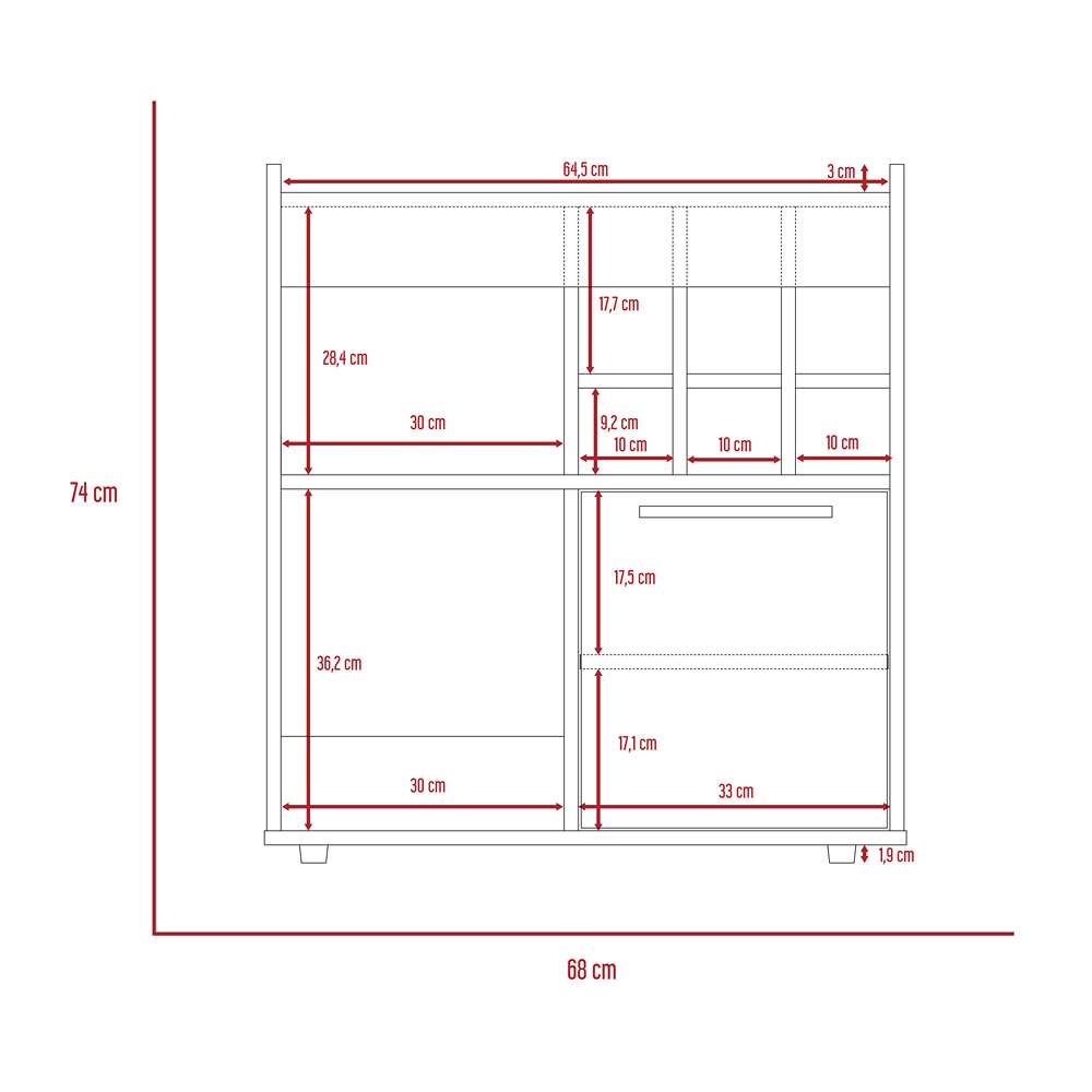 Bar Lyon Coñac 68 cm con Una Puerta - Bares | Bylmo