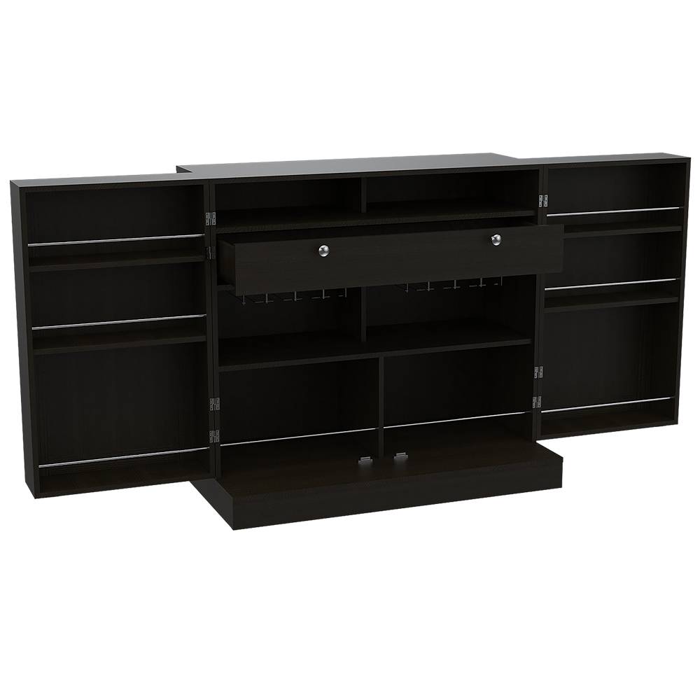 Bar Normandia Wengue 102x94.8cm con Un Cajón y sin Portabotellas - Bares | Bylmo