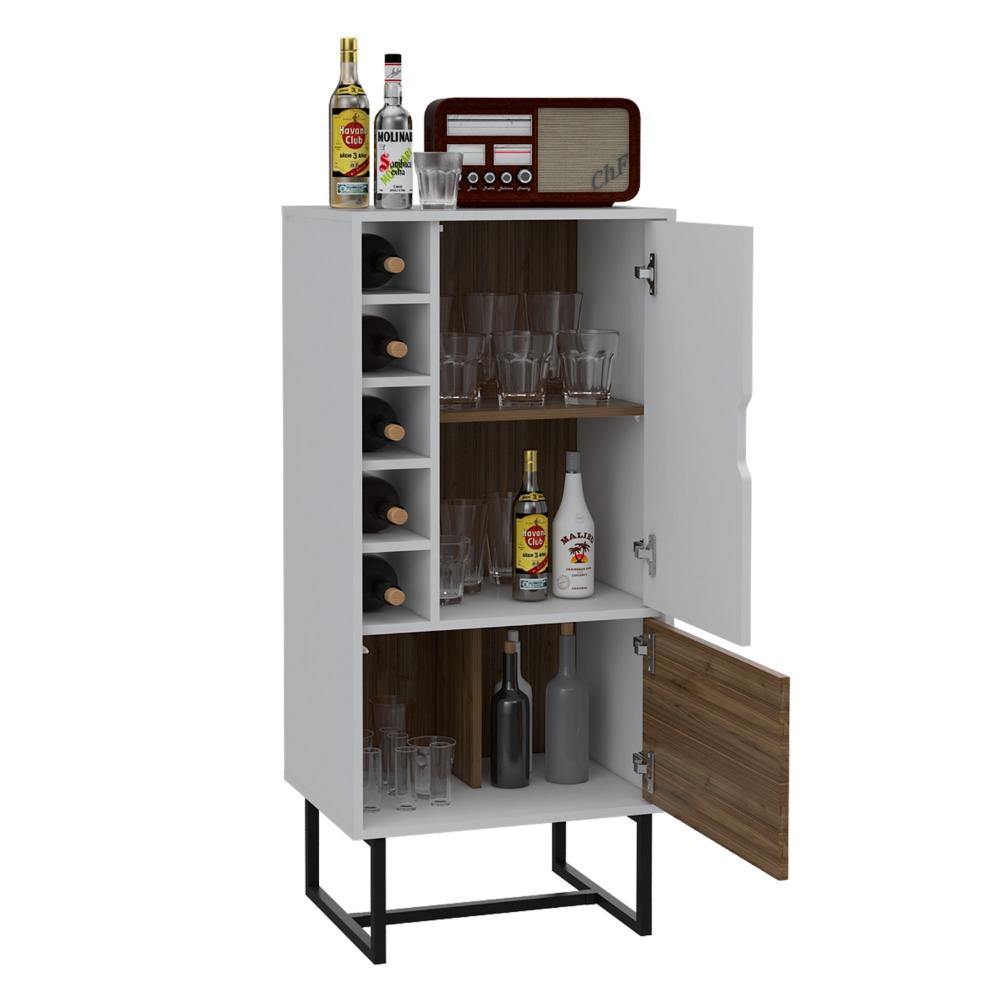 Bar Pergamo Blanco y Gales 53 cm con Dos Puertas - Bares | Bylmo