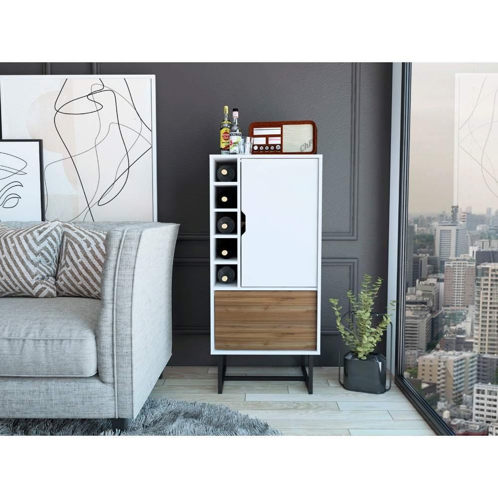 Bar Pergamo Blanco y Gales 53 cm con Dos Puertas - Bares | Bylmo