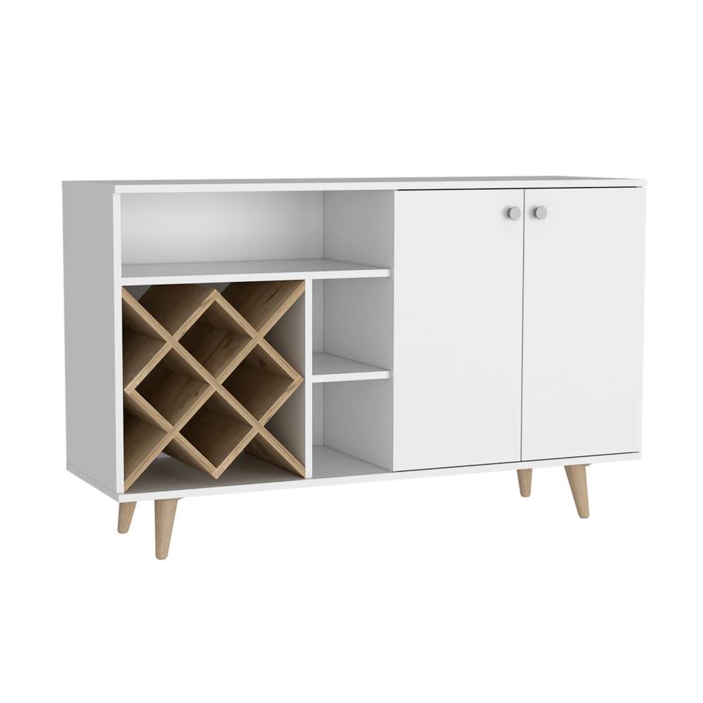 Bar Vithi Duna y Blanco 120 cm con Dos Puertas - Bares | Bylmo