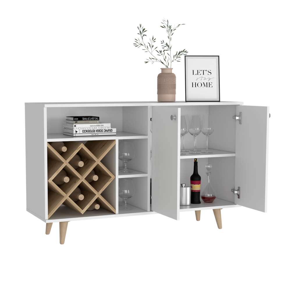 Bar Vithi Duna y Blanco 120 cm con Dos Puertas - Bares | Bylmo