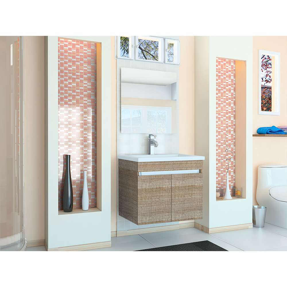 Mueble Brunnea Olmo 60 cm con Dos Puertas - Gabinetes | Bylmo