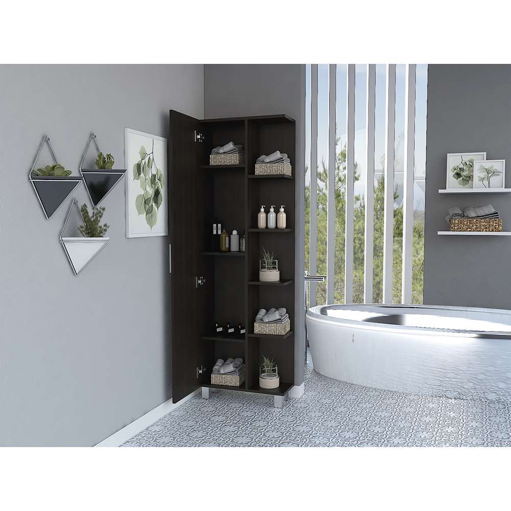 Mueble Manchester Wengue 51 cm con Una Puerta y Entrepaños - Gabinetes | Bylmo
