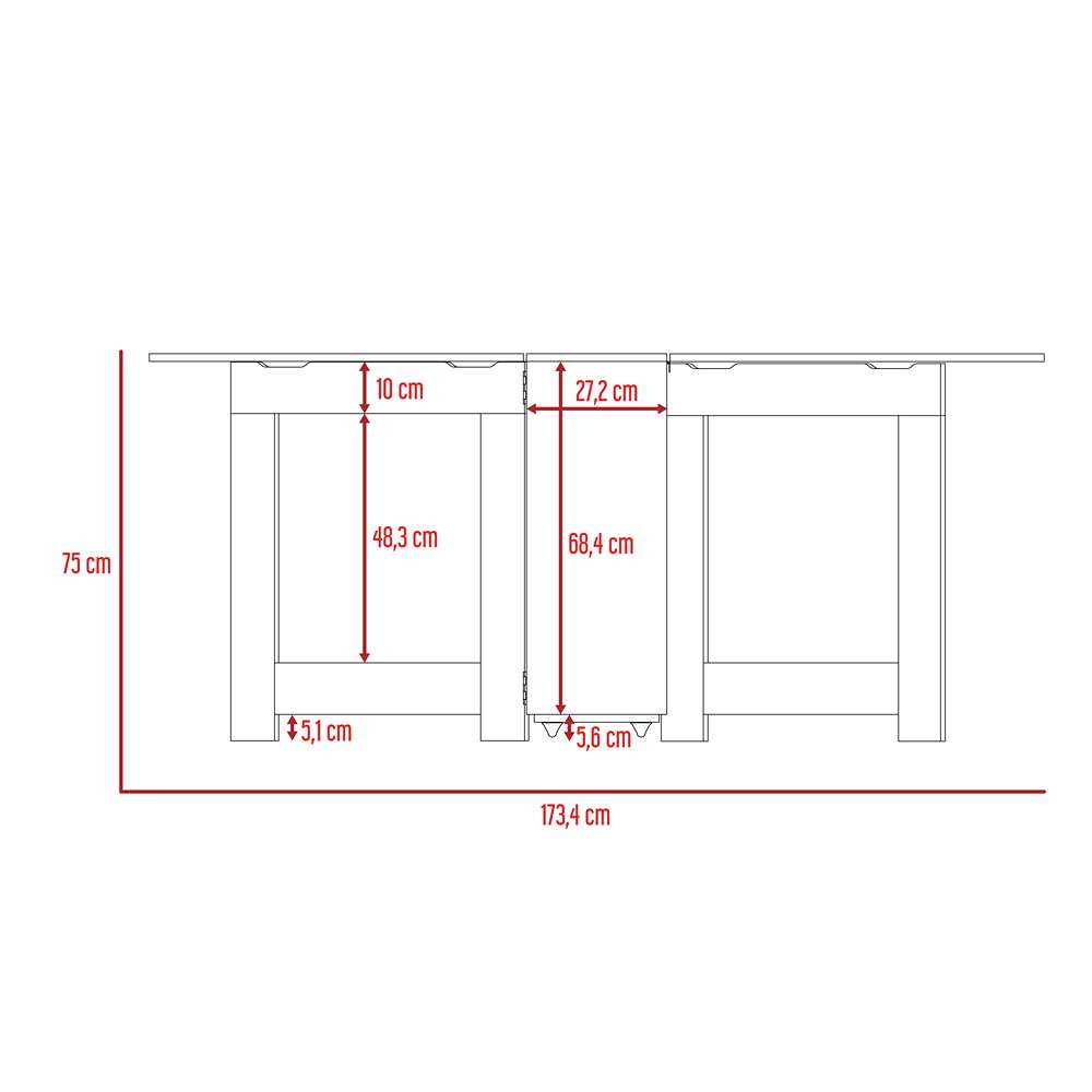 Mueble Transformable Optimus Cafe Expreso y Wengue 90 cm con Tres Puertas sin Sillas - Muebles Organizadores | Bylmo