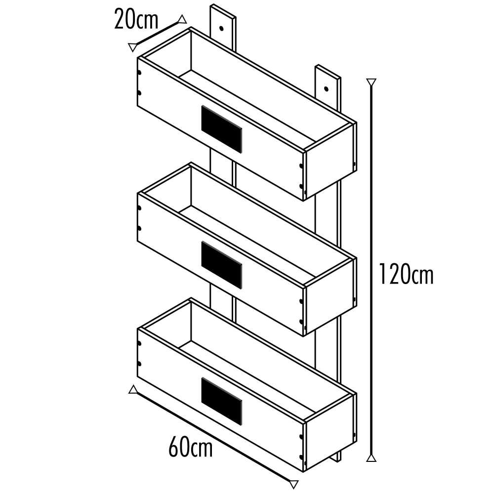 Huerta Flora Cafe 60 cm - Repisas y Percheros | Bylmo