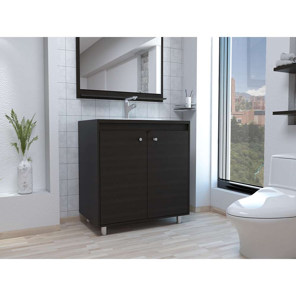 Mueble Rivere Wengue 80 cm con Dos Puertas - Gabinetes | Bylmo