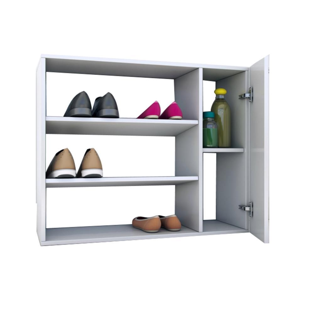 Zapatero Blanco 80 cm con Una Puerta - Closets | Bylmo