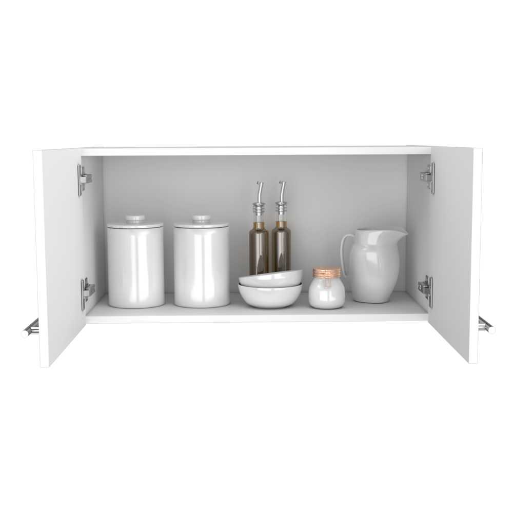 Mueble Superior de Cocina Blanco 76x37cm sin Entrepaños y con Dos Puertas - Cocinas | Bylmo