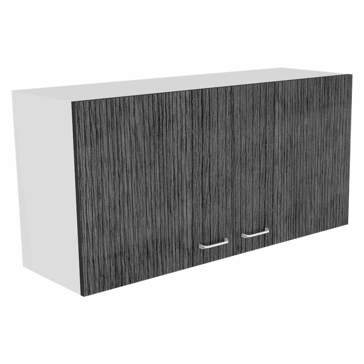Mueble Superior de Cocina Napoles Roble gris y Blanco 100x49cm sin Entrepaños y con Dos Puertas - Muebles Superiores | Bylmo