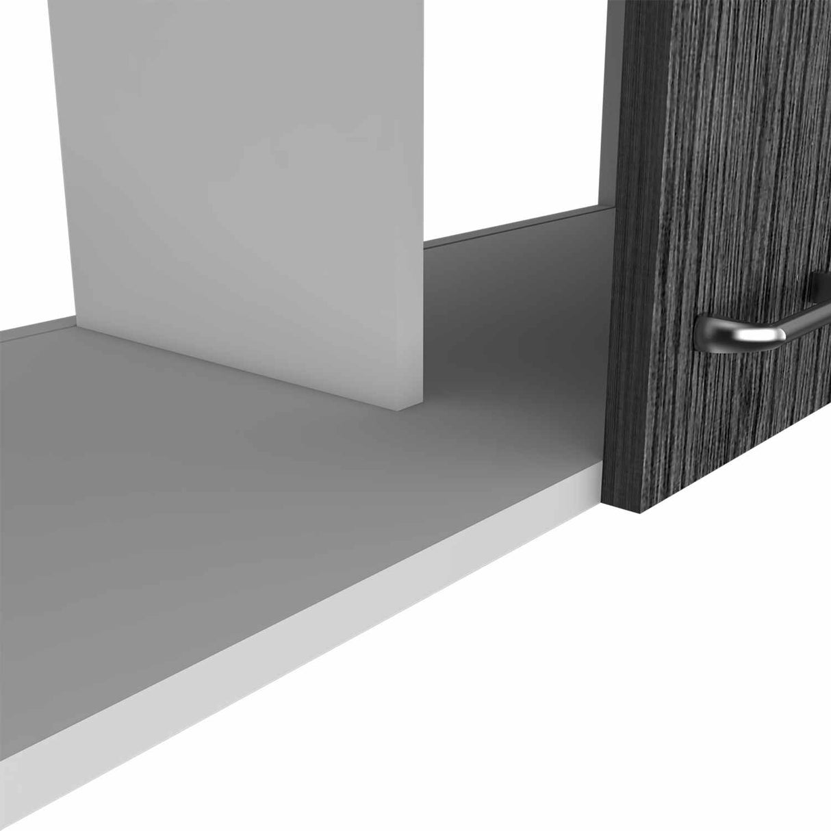 Mueble Superior de Cocina Napoles Roble gris y Blanco 100x49cm sin Entrepaños y con Dos Puertas - Muebles Superiores | Bylmo