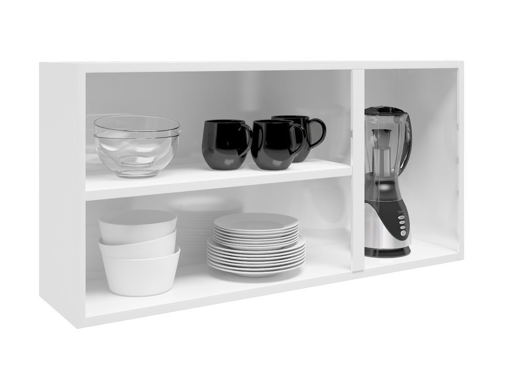 Mueble Superior de Cocina Blanco 105x52cm con Dos Entrepaños y con Tres Puertas - Cocinas | Bylmo