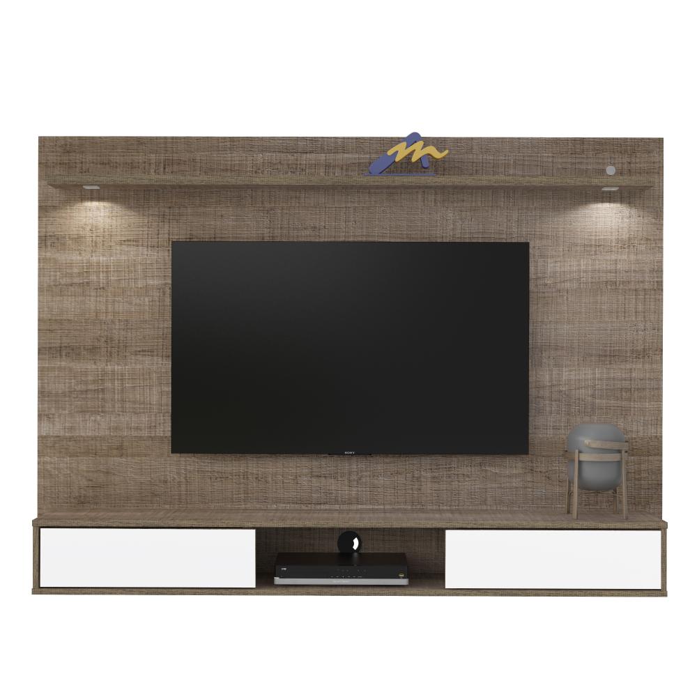 Panel Platinum Canela y Blanco 180 cm - Muebles para TV | Bylmo