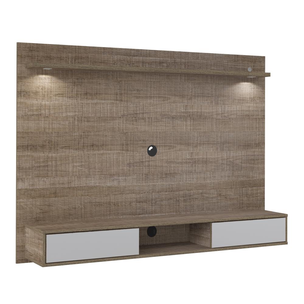 Panel Platinum Canela y Blanco 180 cm - Muebles para TV | Bylmo